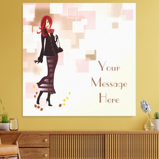 Autumn Mode Model Wrapped Canvas (Insitu (Woonkamer))