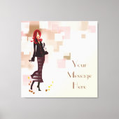 Autumn Mode Model Wrapped Canvas Afdruk (Voorkant)