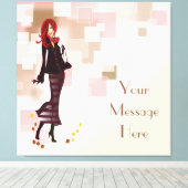 Autumn Mode Model Wrapped Canvas Afdruk (Insitu (Houten vloer))