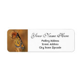 Autumn Monarch Butterfly Return Address Etiket (Voorkant)