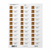 Autumn Monarch Butterfly Return Address Etiket (Full Sheet)