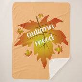 Autumn mood typography maple leaves   sherpa deken (Voorkant)