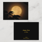 Autumn Moon ATC Visitekaartje (Voorkant / Achterkant)