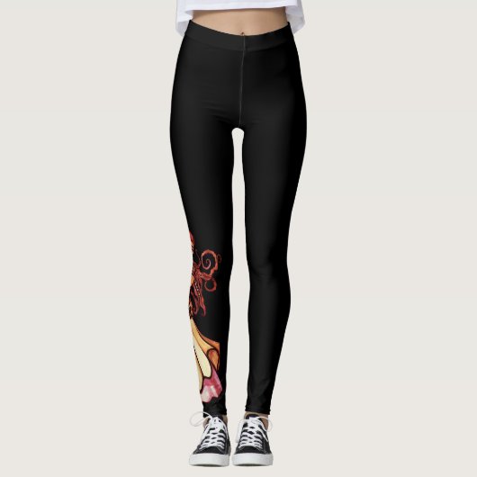 Autumn Moon Belly Dancer Goddess Leggings (Voorkant)