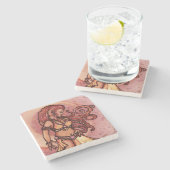 Autumn Moon Belly Dancer Goddess Stenen Onderzetter (Zijkant)