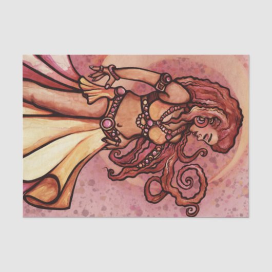 Autumn Moon Belly Dancer Goddess Tissuepapier (Voorkant)