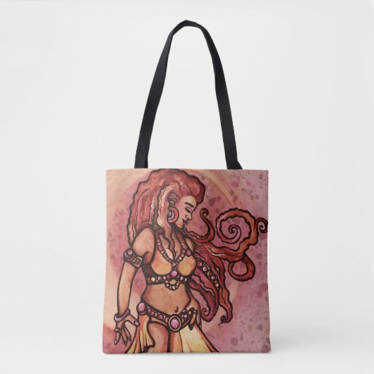 Autumn Moon Belly Dancer Goddess Tote Bag (Voorkant)