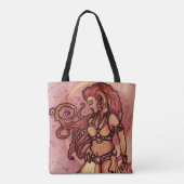 Autumn Moon Belly Dancer Goddess Tote Bag (Achterkant)