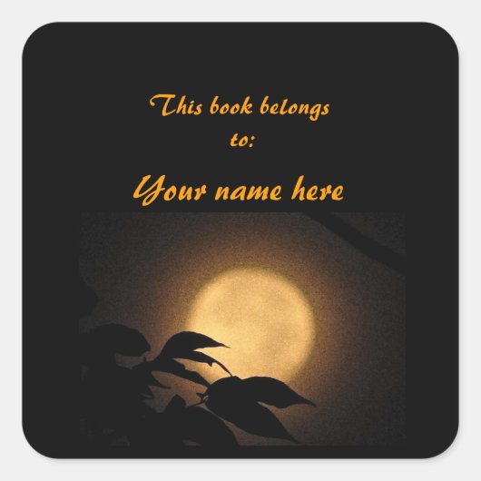 Autumn Moon Bookplate Sticker (Voorkant)