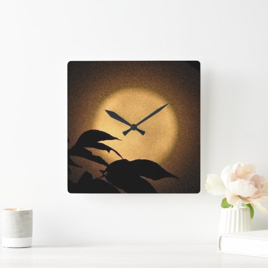 Autumn Moon Clock Vierkante Klok (Huis)