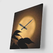Autumn Moon Clock Vierkante Klok (Hoek)