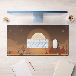 Autumn Moon Desk Mat – Gezellig Herfst landschap m