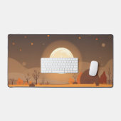 Autumn Moon Desk Mat – Gezellig Herfst landschap m (Keyboard & Muis)