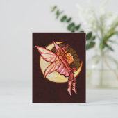 Autumn Moon Fairy Witch Daisy Artwork MoonChild Briefkaart (Staand voorkant)