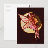Autumn Moon Fairy Witch Daisy Artwork MoonChild Briefkaart (Voorkant / Achterkant)