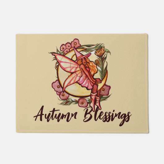 Autumn Moon Fairy Witch Herfst Fairies Deurmat (Voorkant)