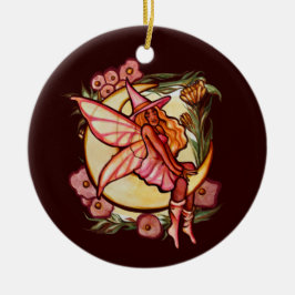 Autumn Moon Fairy Witch Herfst Fairies Keramisch Ornament