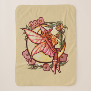 Autumn Moon Fairy Witch Herfst Fairies Sherpa Deken