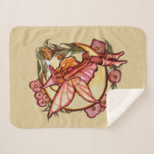 Autumn Moon Fairy Witch Herfst Fairies Sherpa Deken (Voorkant (horizontaal))