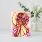 Autumn Moon Goddess Belly Dancer Briefkaart (Staand voorkant)