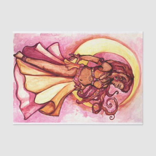 Autumn Moon Goddess Belly Dancer Tissuepapier (Voorkant)
