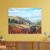 Autumn Moose Landscape Painting Art Prints (Insitu (Woonkamer))