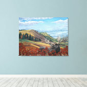 Autumn Moose Landscape Painting Art Prints (Insitu (Houten vloer))