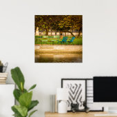 Autumn Morning in Parijs Frankrijk Poster (Thuiskantoor)