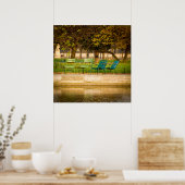 Autumn Morning in Parijs Frankrijk Poster (Keuken)