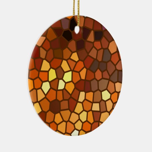 Autumn Mosaic Abstract Keramisch Ornament (Rechts)