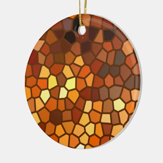 Autumn Mosaic Abstract Keramisch Ornament (Links)