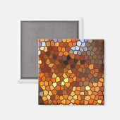 Autumn Mosaic Abstract Magneet (Voorkant / Achterkant)