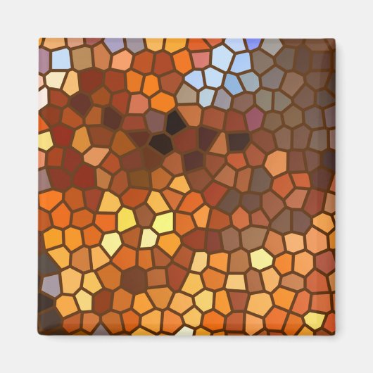 Autumn Mosaic Abstract Magneet (Voorkant)