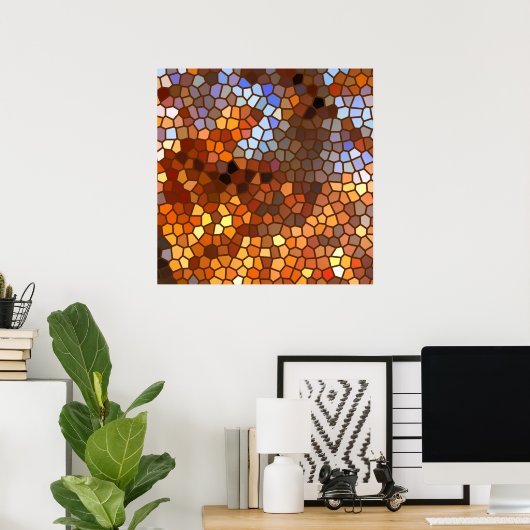 Autumn Mosaic Abstract Poster (Thuiskantoor)