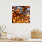 Autumn Mosaic Abstract Poster (Keuken)
