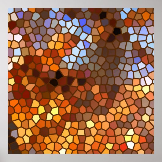Autumn Mosaic Abstract Poster (Voorkant)