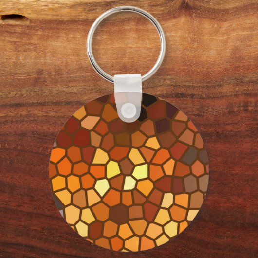 Autumn Mosaic Abstract Sleutelhanger (Voorkant)