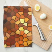 Autumn Mosaic Abstract Theedoek (Quarter Fold)