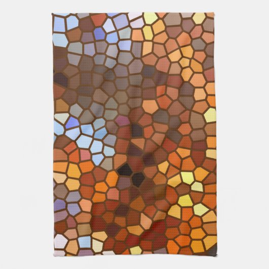 Autumn Mosaic Abstract Theedoek (Verticaal)