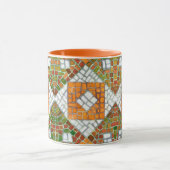 AUTUMN MOSAIC Oranje combinatie Mok (Midden)
