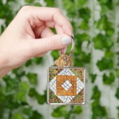 AUTUMN MOSAIC Premium Square Sleutelhanger (Hand)