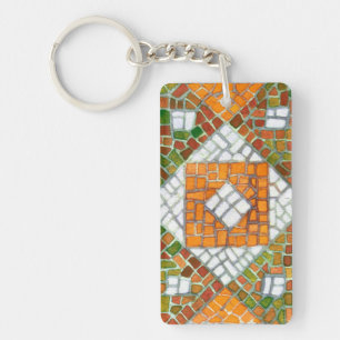 AUTUMN MOSAIC Rectangle AcrylSleutelhanger Sleutelhanger