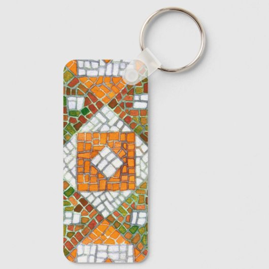 AUTUMN MOSAIC Rectangle Aluminium Sleutelhanger (Achterkant)