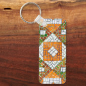 AUTUMN MOSAIC Rectangle Aluminium Sleutelhanger (Voorkant)