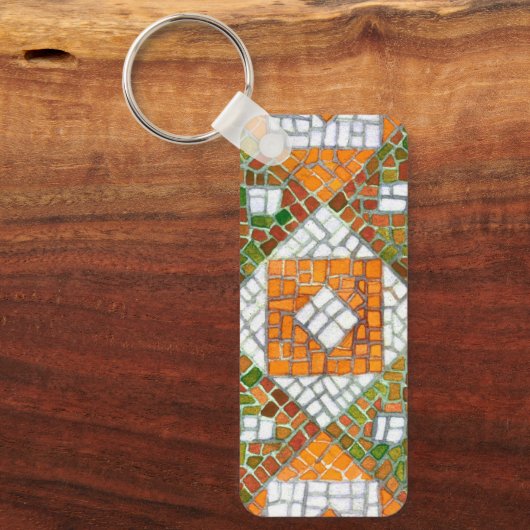 AUTUMN MOSAIC Rectangle Aluminium Sleutelhanger (Voorkant)