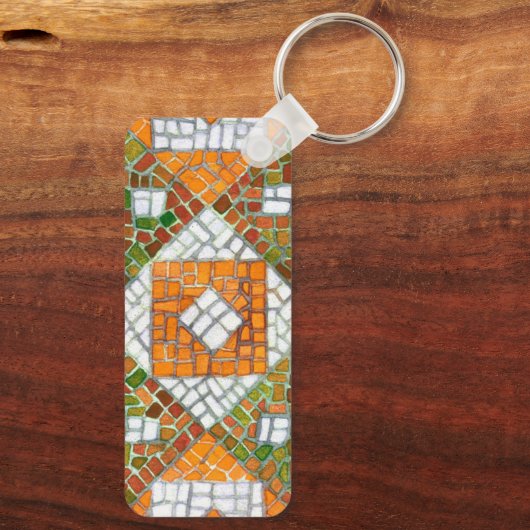 AUTUMN MOSAIC Rectangle Aluminium Sleutelhanger (Achterkant)