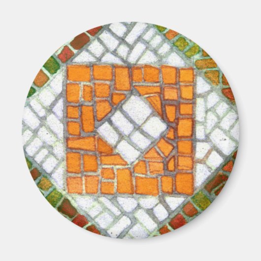 AUTUMN MOSAIC Round Magnet (Voorkant)