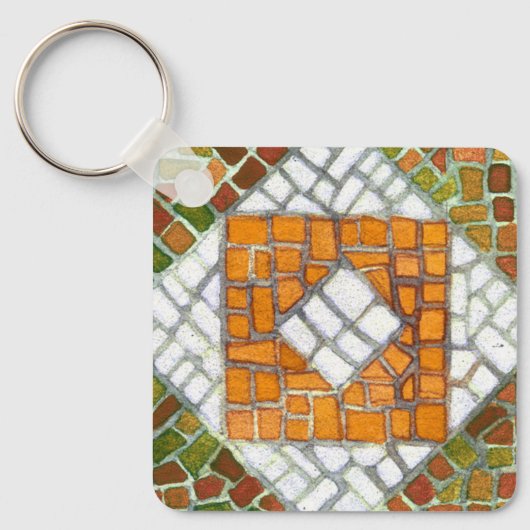 AUTUMN MOSAIC Square Aluminium Sleutelhanger (Voorkant)