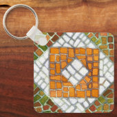 AUTUMN MOSAIC Square Aluminium Sleutelhanger (Voorkant)