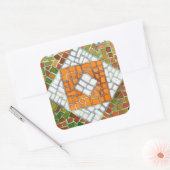 AUTUMN MOSAIC Stickers op grote vierkant (Envelop)